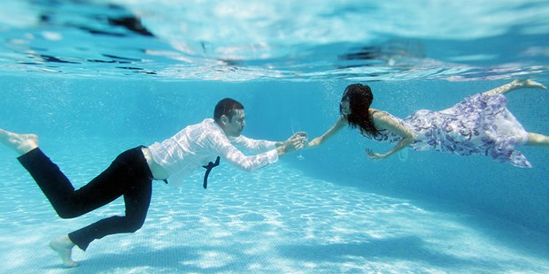 Hochzeitsfotos - Art des Shootings: Unterwassershooting - Lunz am See - Horia Photography
