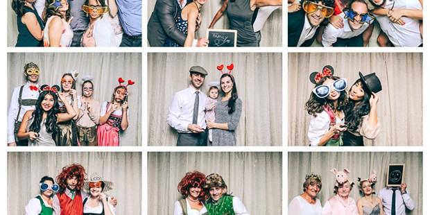 Hochzeitsfotos - Art des Shootings: 360-Grad-Fotografie - Hallein - Eine Fotobox mit Druckmöglichkeit und jede Menge lustige Requisiten kann ich auf Anfrage gerne zur Hochzeit mitnehmen. - Dieter Hawlan
