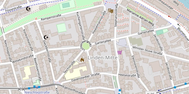 Hochzeitsfotograf auf Satellitenbild