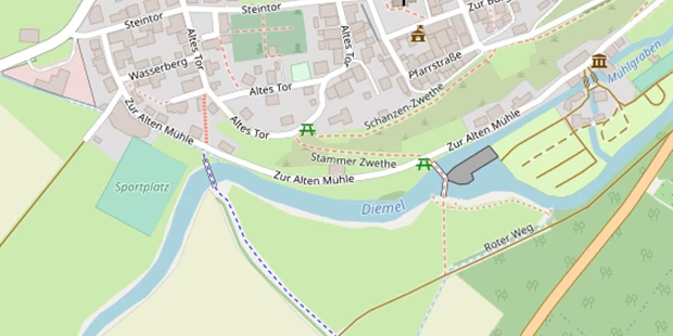 Hochzeitsfotograf auf Satellitenbild