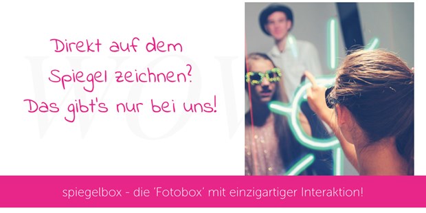Hochzeitsfotos - Fotobox mit Zubehör - PLZ 1220 (Österreich) - spiegelbox