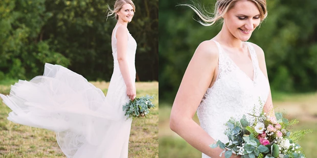 Hochzeitsfotos - zweite Kamera - Allentsteig - Und weil die Braut und ihr Kleid und ihr Strauss so schön waren, gleich noch einmal!! - Ben & Mari - fotografieren Hochzeiten