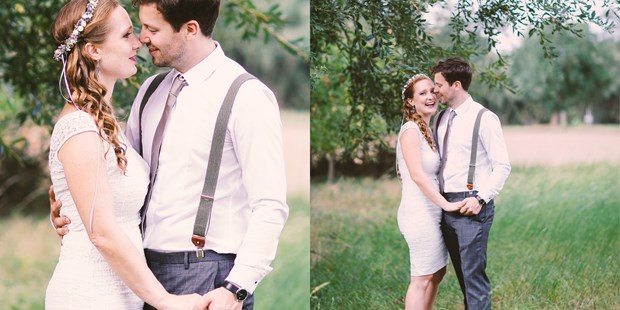 Hochzeitsfotos - Donauraum - Vintage-Style ist immer gut - und Hosenträger stehen hoch im Kurs!  - Ben & Mari - fotografieren Hochzeiten