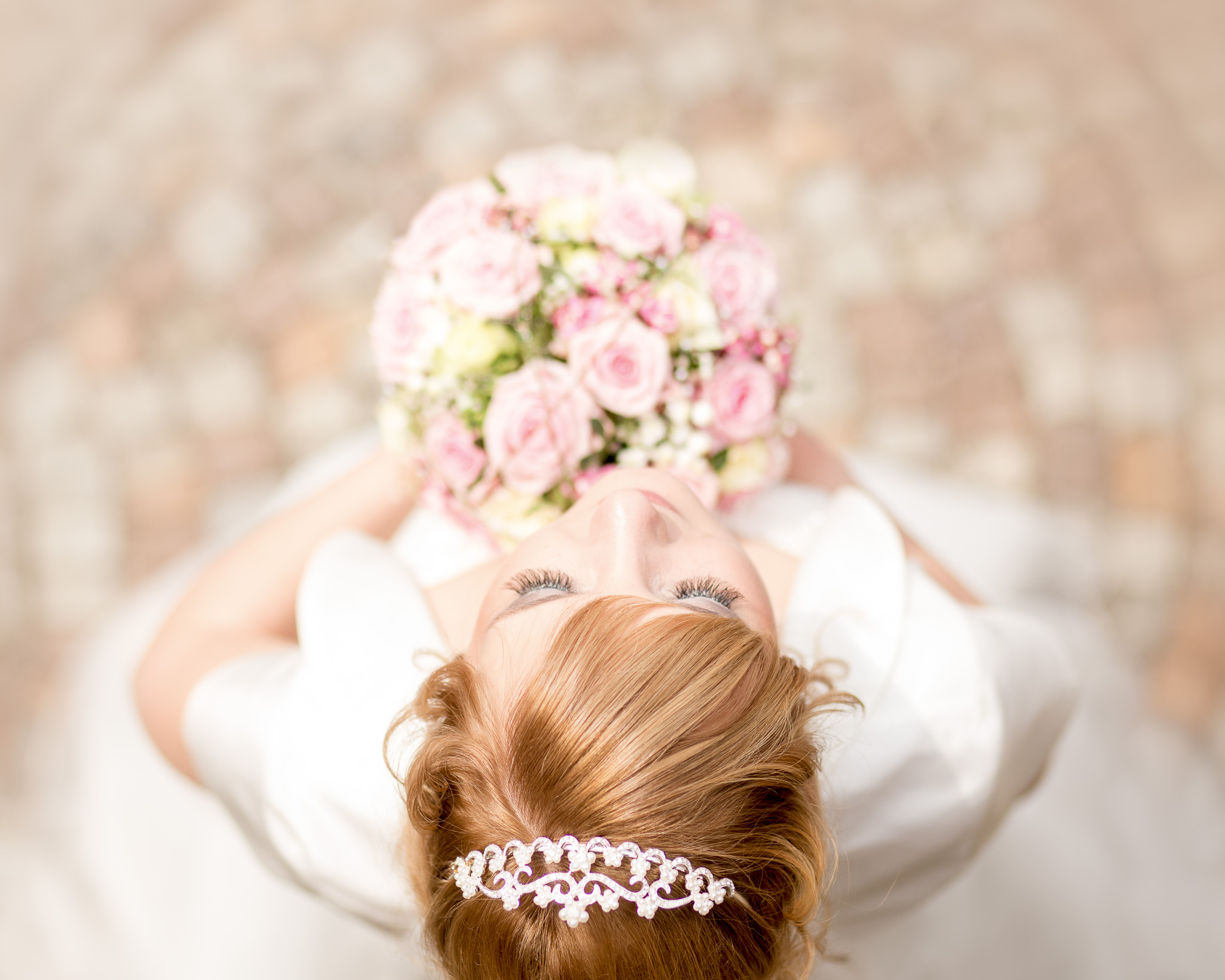 Hochzeitsfotograf - Braut aus "meiner" Perspektive, 2016 - Lichtfang Weimar