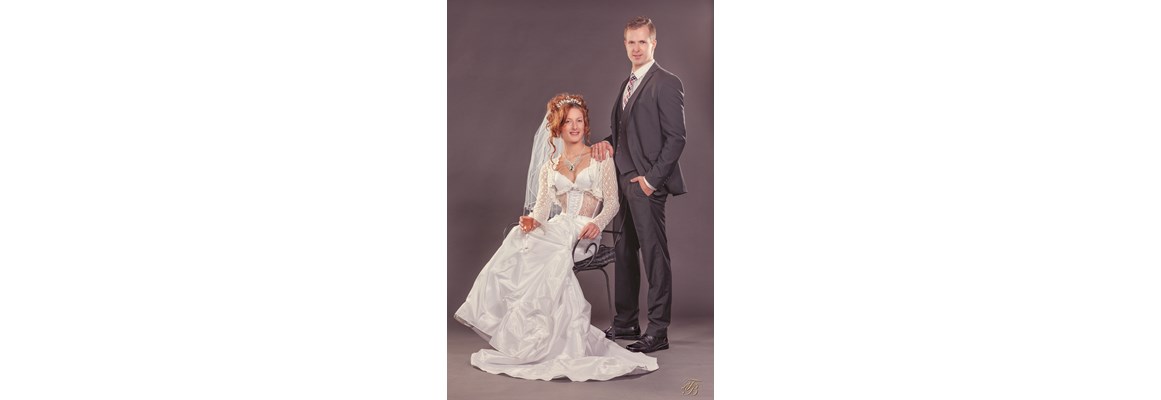 Hochzeitsfotograf: Brautpaar im Studio - Fotostudio Bremer