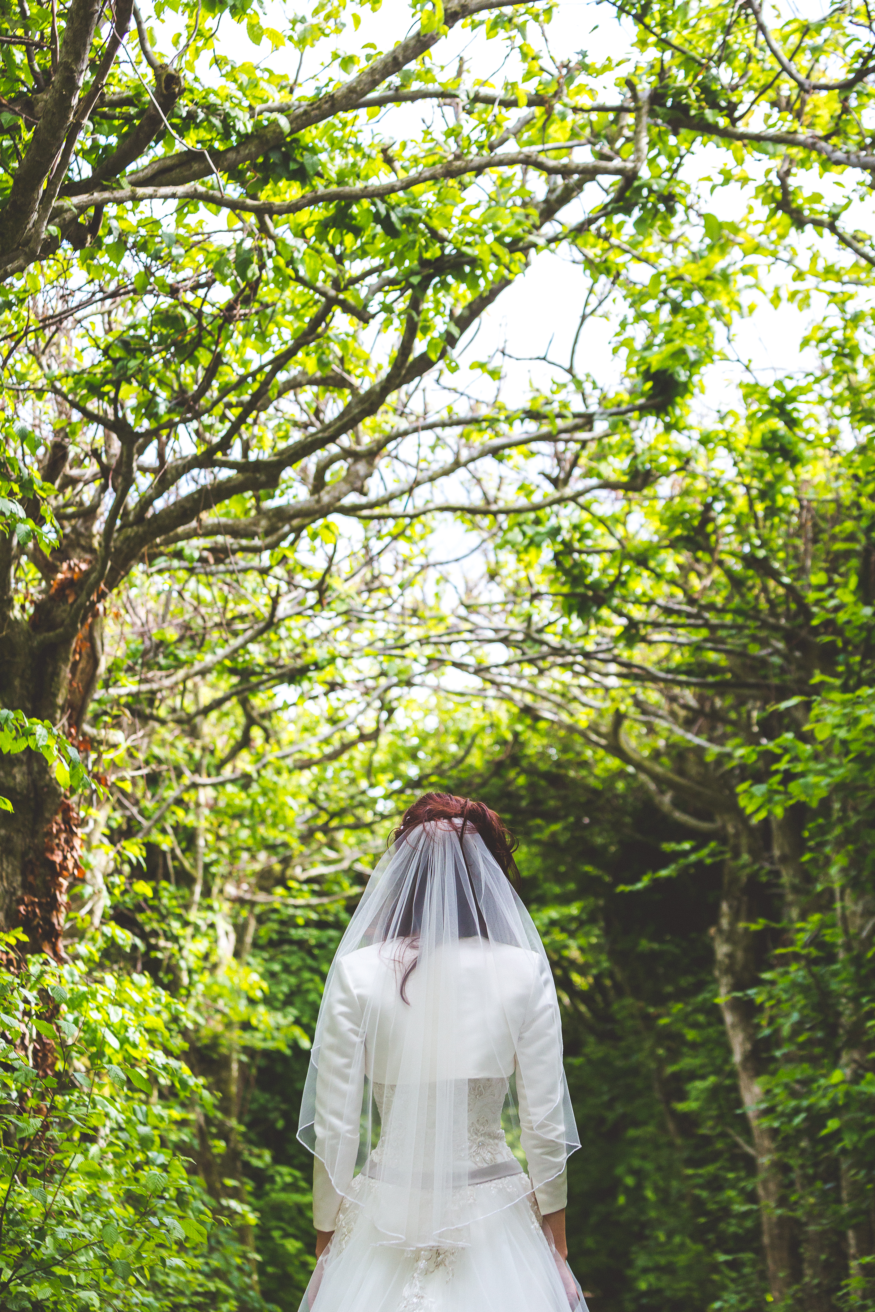 Hochzeitsfotos - Berufsfotograf - Velten - Braut beim Portraitfotoshooting am Hochzeitstag - Jacqueline Traub