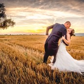 Hochzeitsfotograf - Gone with the Wind - Sonnenuntergangsshooting - Silke & Chris Photography