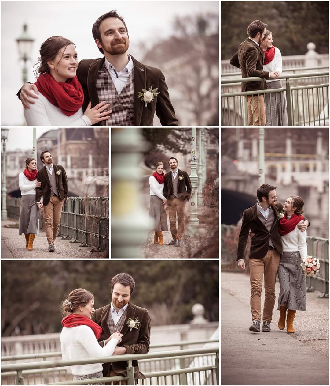 Hochzeitsfotograf: Standesamt 1030, Brautpaar-Shooting Stadtpark Wien, Winterhochzeit - Photovoxi by Silvia